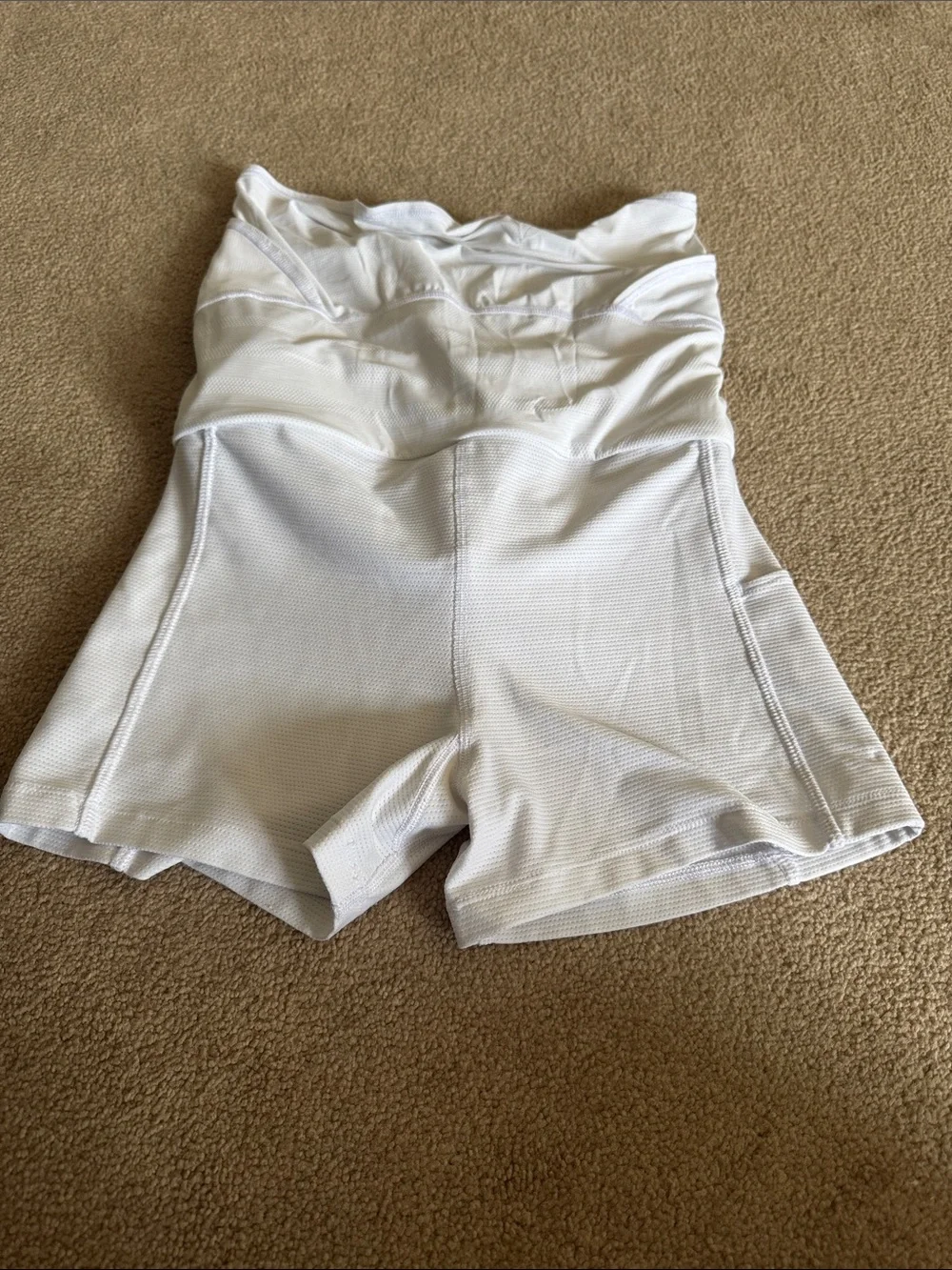 Athleta Girl White Tiered Tennis Sport Skirt with Built-In Shorts